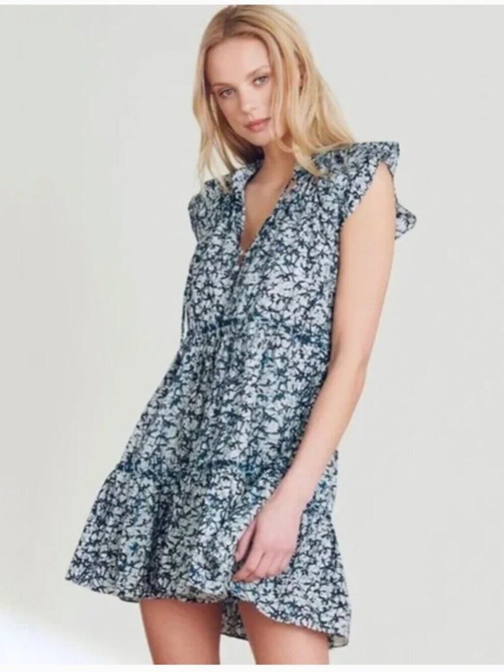 Veronica Beard Zee Batik Print Mini Dress